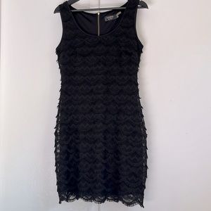 Guess Flapper Ruffle Lace Casual Dress
